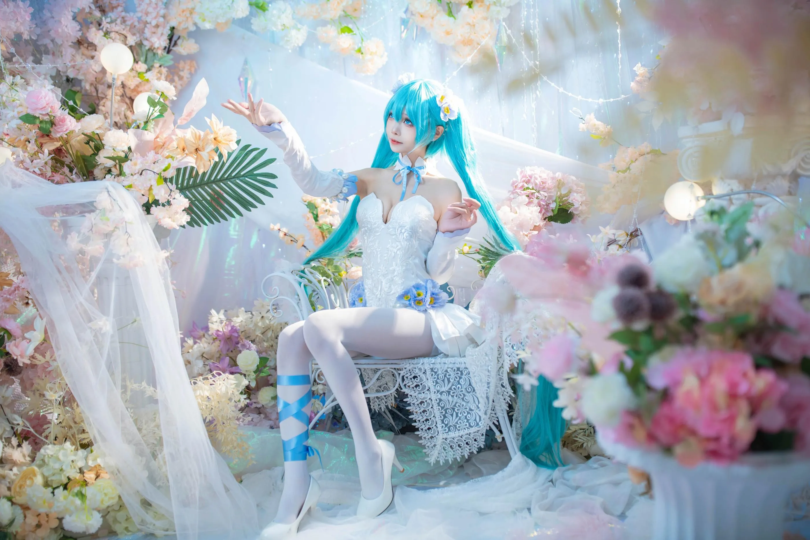 艾西Aiwest – NO.011 初音 粉蝶花 [42P]插图8
